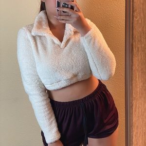 Teddy short crop top